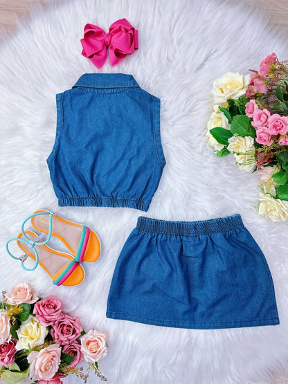 Precioso conjunto de vaqueros Enjoy The Things con broche de fiesta de lujo