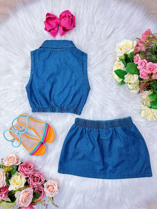 Precioso conjunto de vaqueros Enjoy The Things con broche de fiesta de lujo
