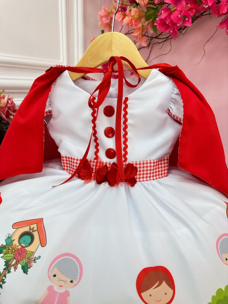 Vestido infantil de Caperucita Roja con capucha