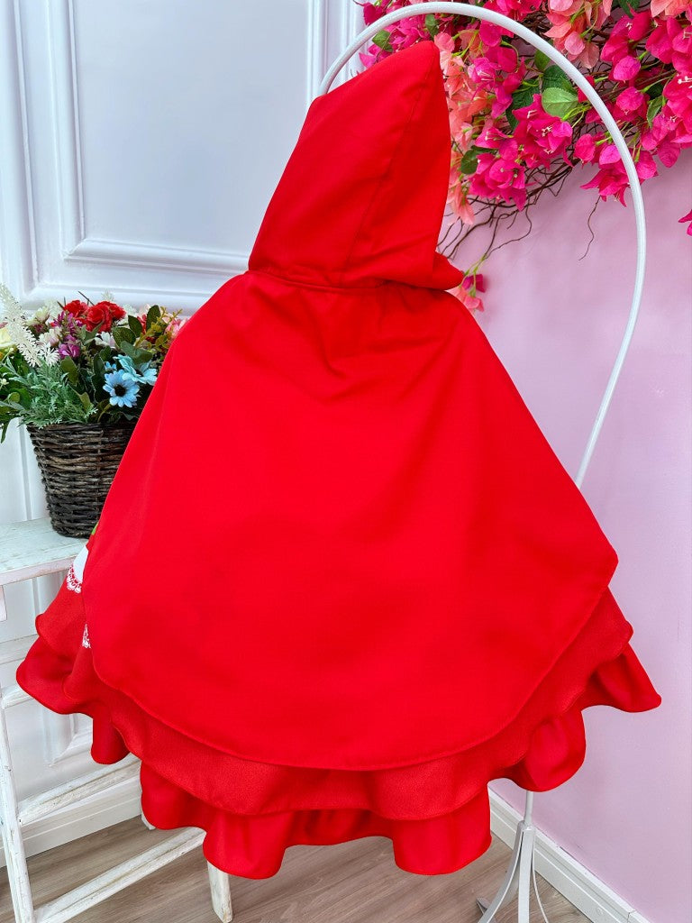 Vestido infantil de Caperucita Roja con capucha
