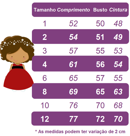 Vestido infantil rojo con busto, apliques acanalados y flores