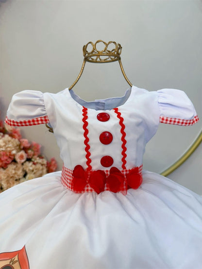 Vestido infantil de Caperucita Roja con capucha
