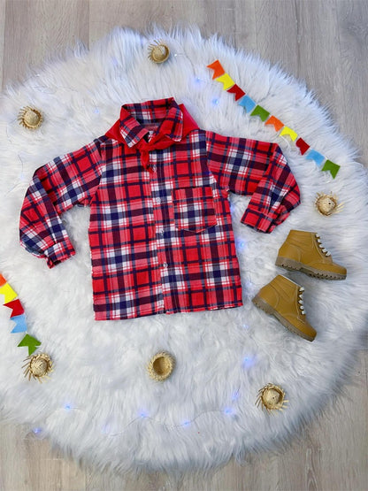 Camisa Cuadros Arraiá Junino Roja