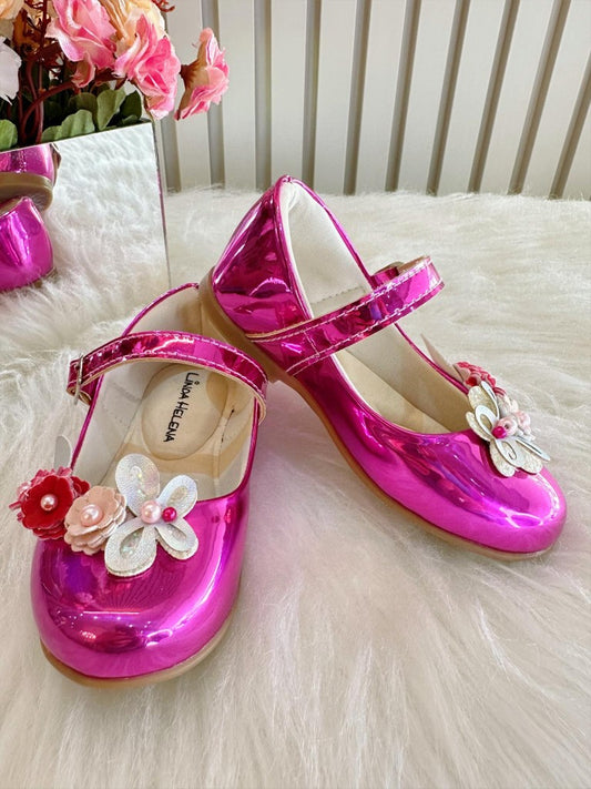 Pantuflas rosas metalizadas Enchanted Garden Luxury 