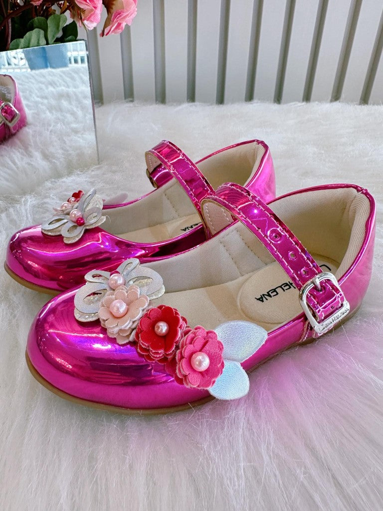 Pantuflas rosas metalizadas Enchanted Garden Luxury 