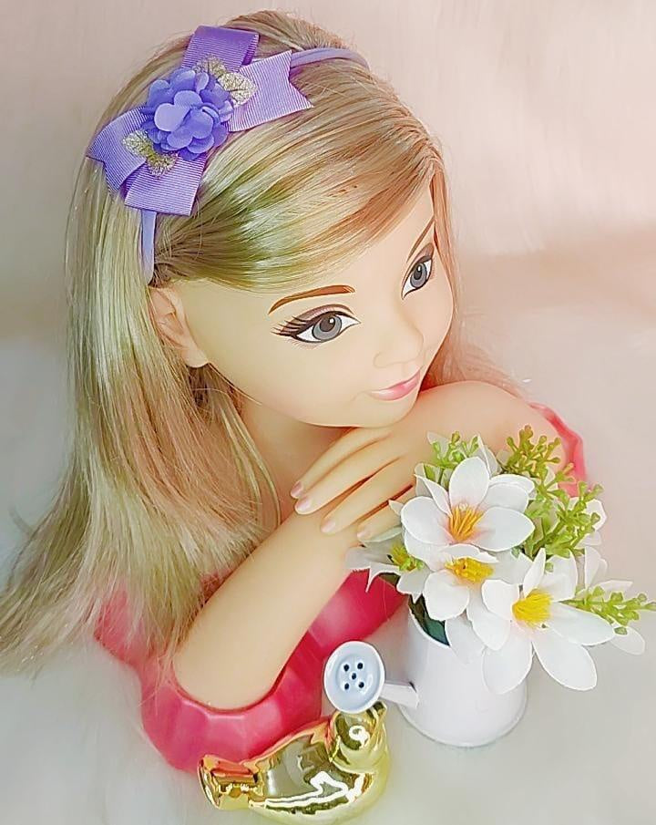 Diadema para bebé con aplique de flores doradas en varios colores