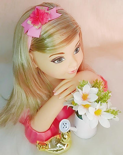 Diadema para bebé con aplique de flores doradas en varios colores