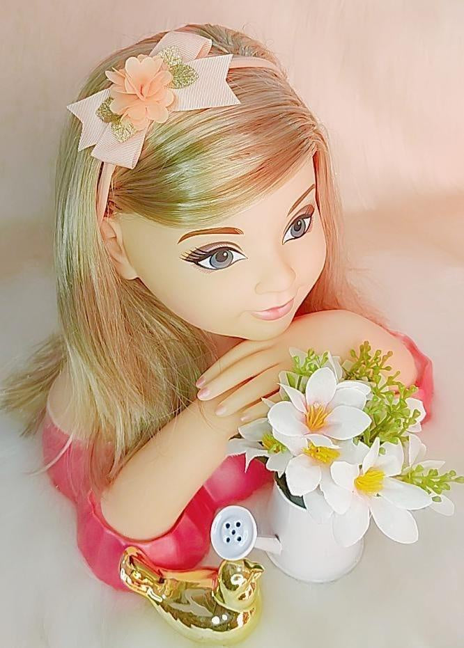 Diadema para bebé con aplique de flores doradas en varios colores