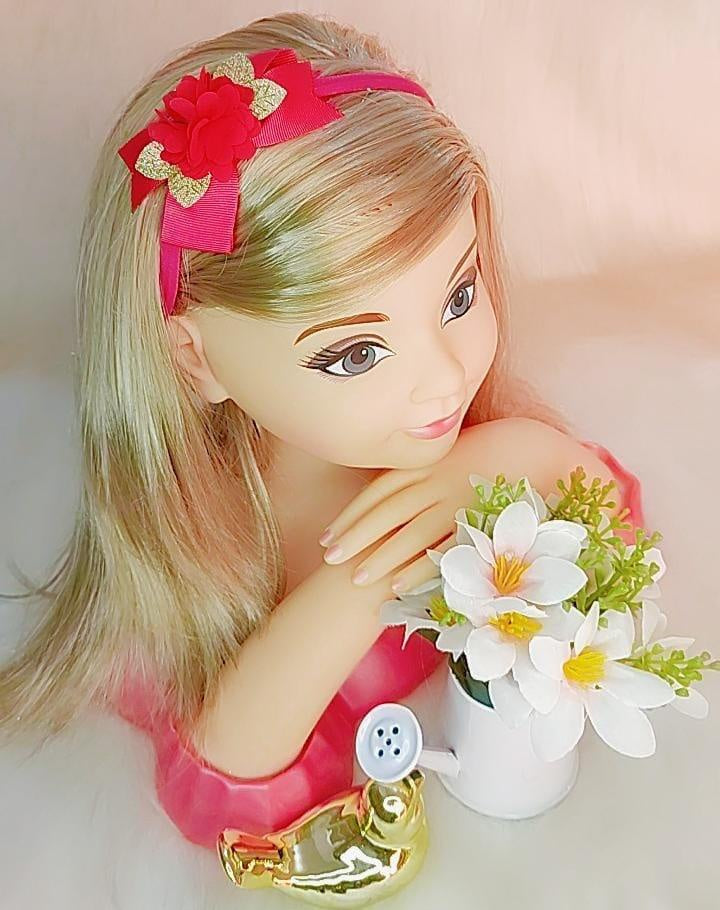 Diadema para bebé con aplique de flores doradas en varios colores