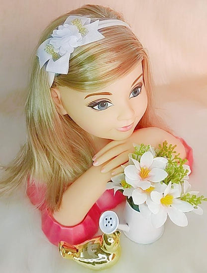 Diadema para bebé con aplique de flores doradas en varios colores