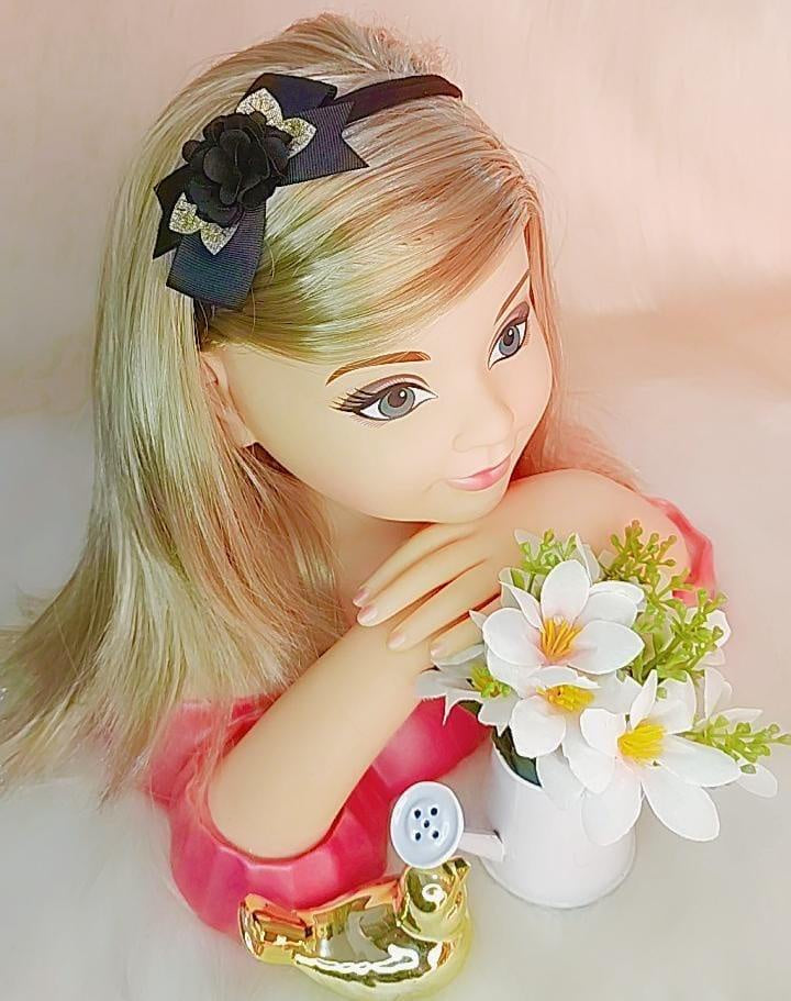 Diadema para bebé con aplique de flores doradas en varios colores