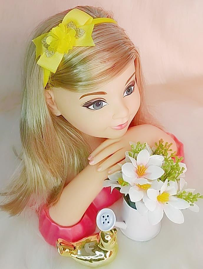 Diadema para bebé con aplique de flores doradas en varios colores