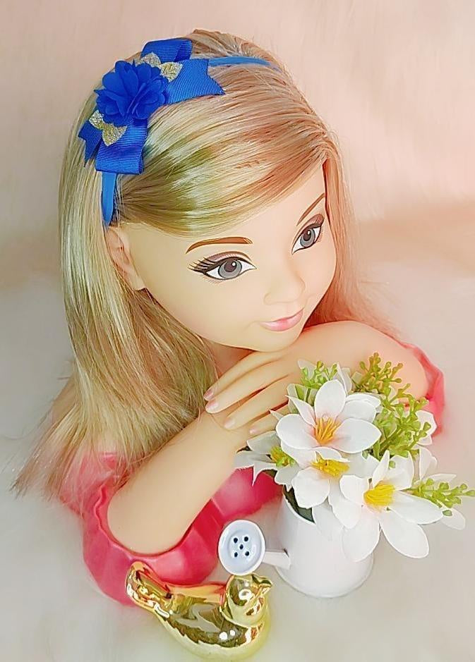 Diadema para bebé con aplique de flores doradas en varios colores