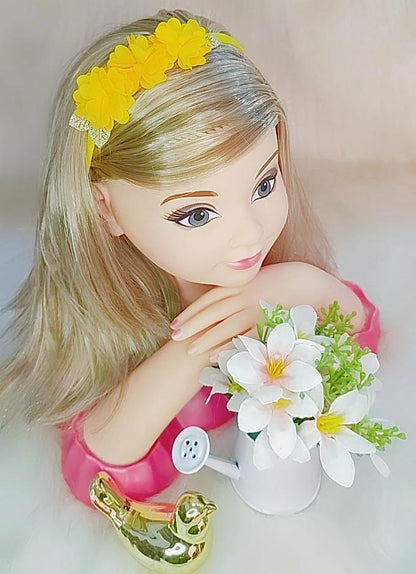 Diadema para bebé con aplique de flores doradas en varios colores 