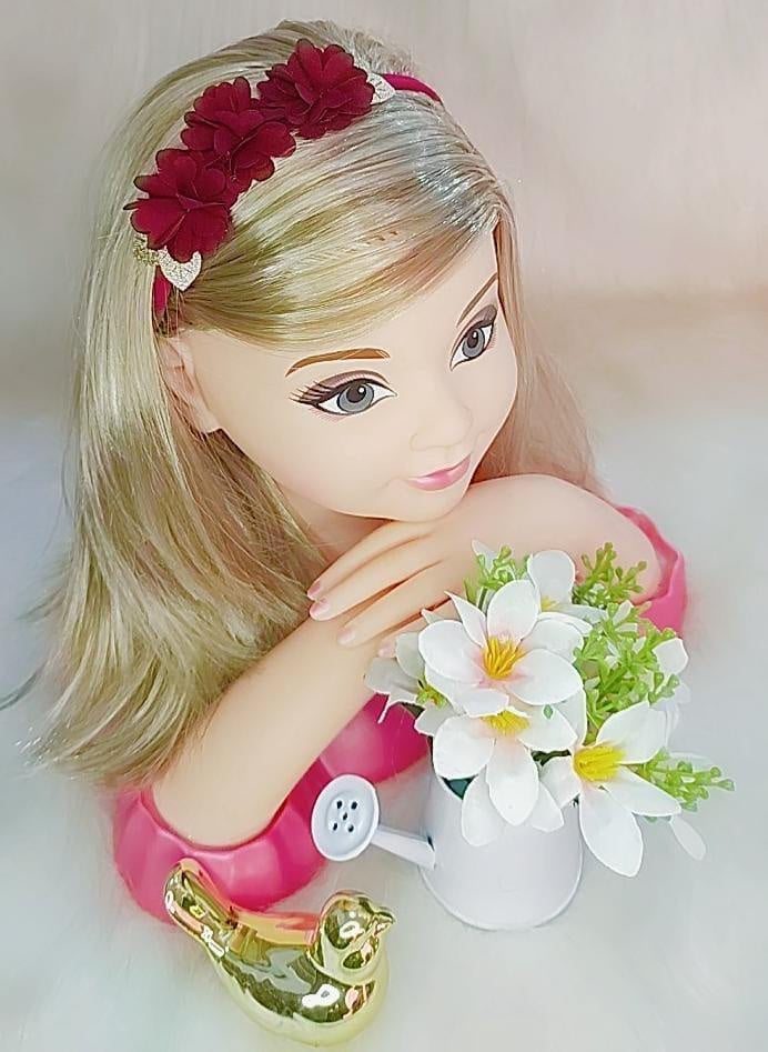 Diadema para bebé con aplique de flores doradas en varios colores 