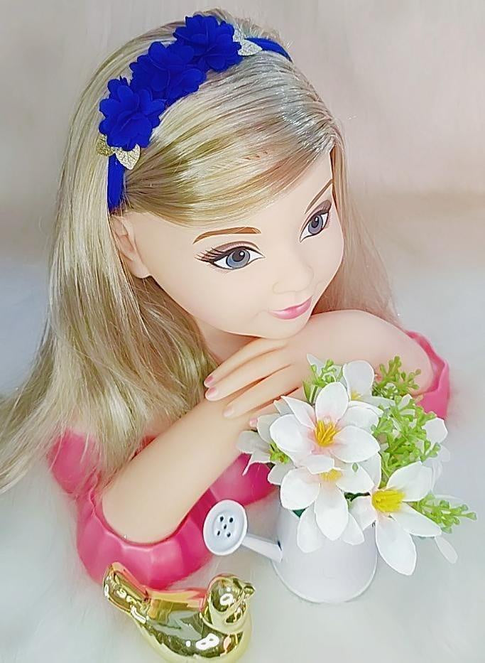 Diadema para bebé con aplique de flores doradas en varios colores 