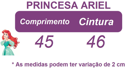 Mono de sirena Ariel bajo el mar con lazo lila de lujo
