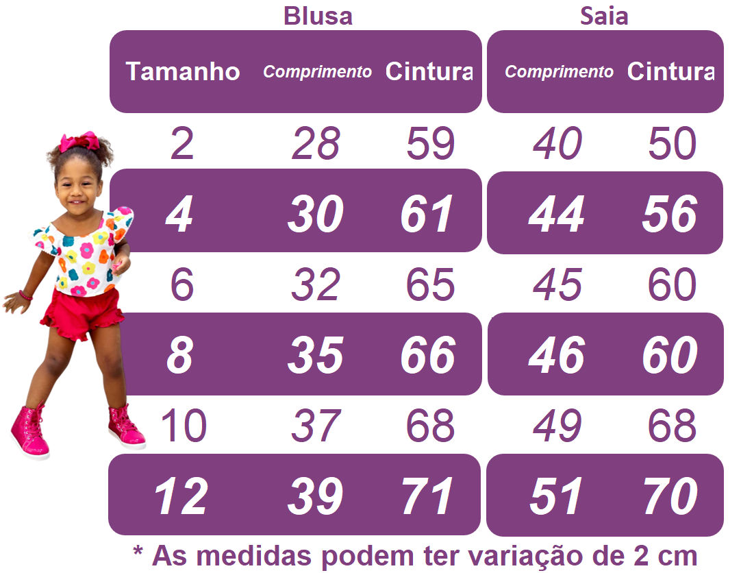Conjunto para niña: blusa vaquera y falda de lujo colorida