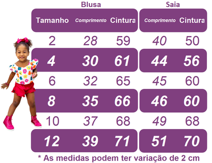 Conjunto Niña Blusa Rosa y Falda Florida Margaritas Lujo