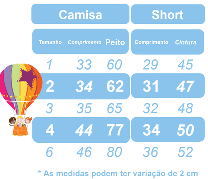 Conjunto de circo azul para niño con shorts con tirantes y camisa