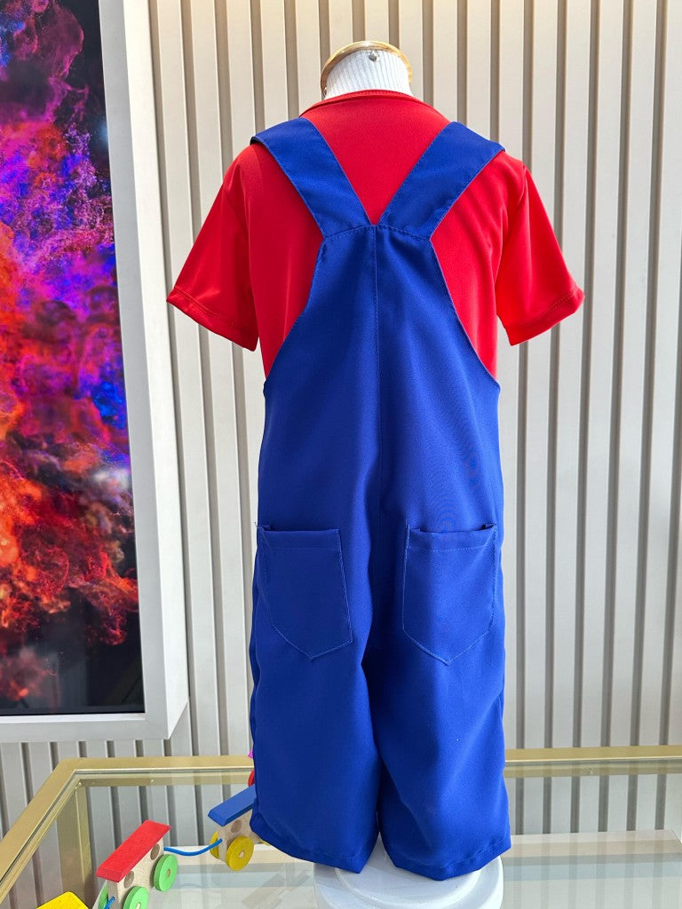 Conjunto de disfraces de fiesta infantil rojo y azul