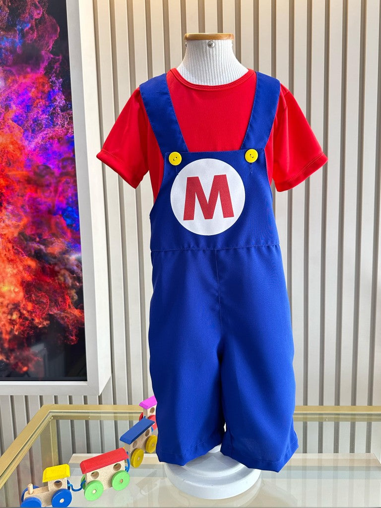 Conjunto de disfraces de fiesta infantil rojo y azul