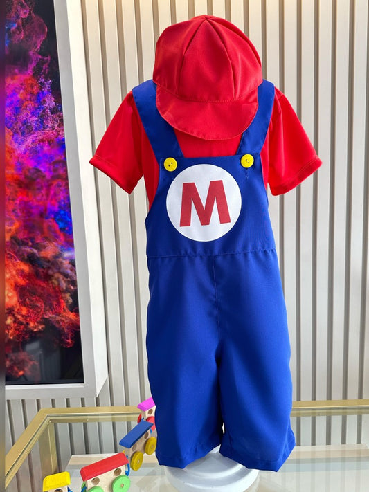 Conjunto de disfraces de fiesta infantil rojo y azul