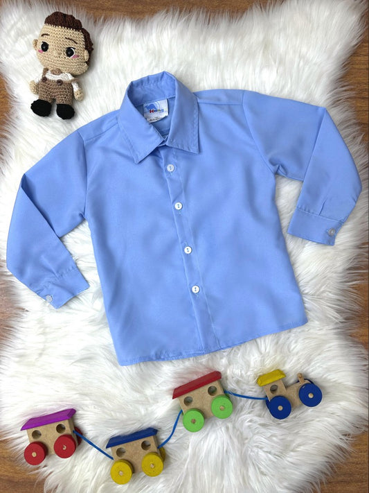 Camisa formal azul claro con mangas largas Princes 