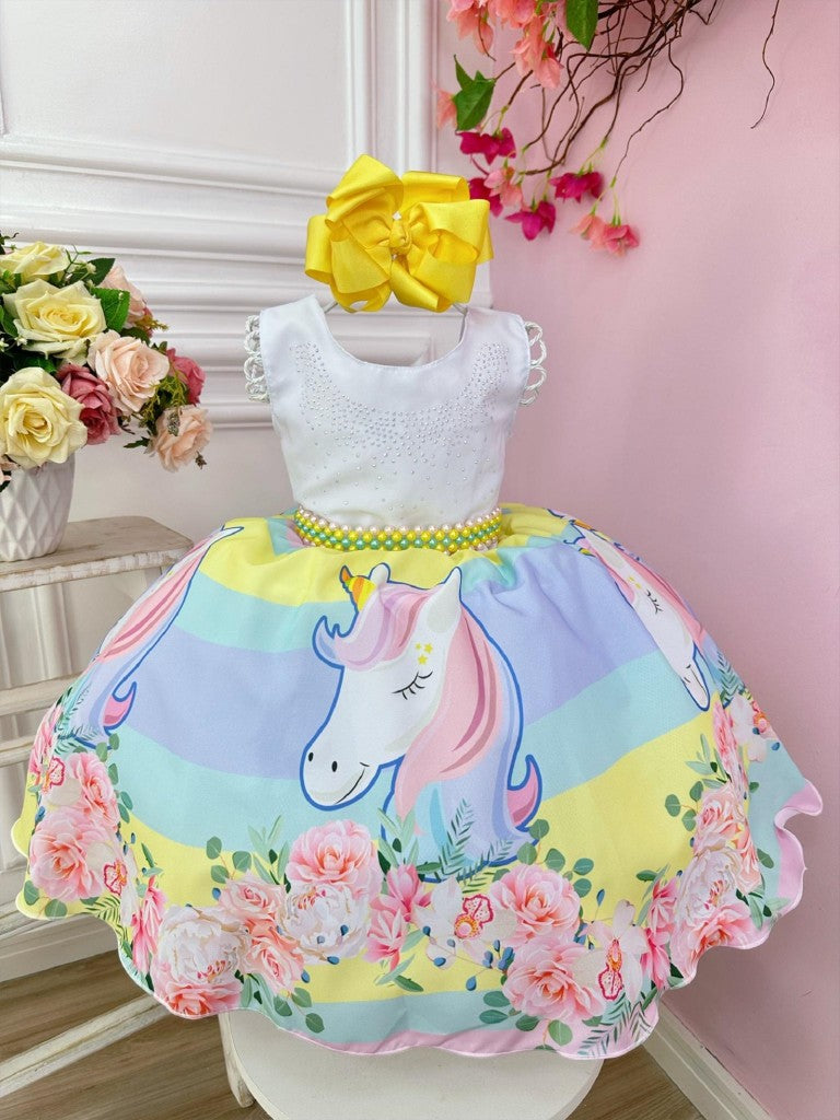 Vestido de unicornio para niños para fiestas de cumpleaños de lujo