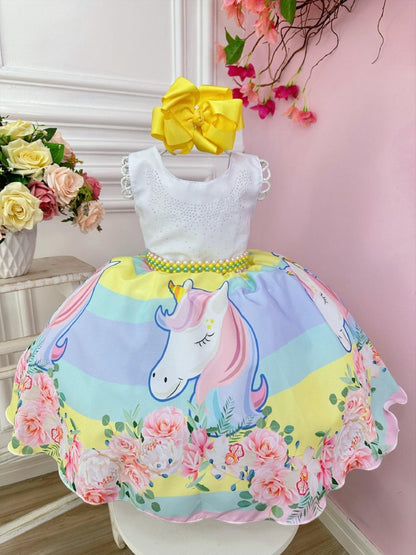Vestido de unicornio para niños para fiestas de cumpleaños de lujo