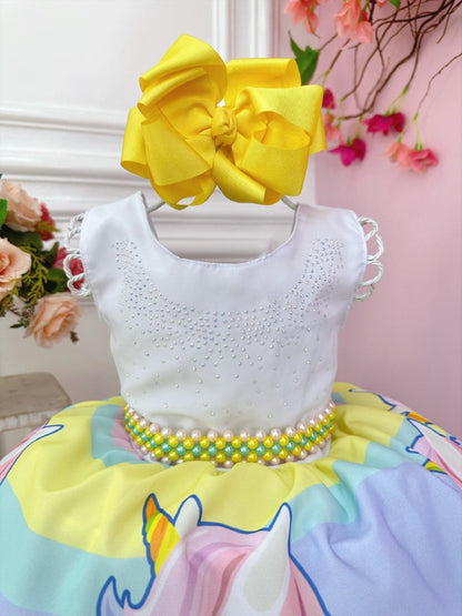 Vestido de unicornio para niños para fiestas de cumpleaños de lujo