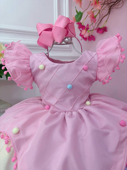 Vestido infantil Circo Rosa Lluvia de Amor Fiestas Coloridas