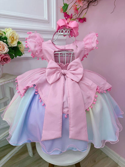 Vestido infantil Circo Rosa Lluvia de Amor Fiestas Coloridas