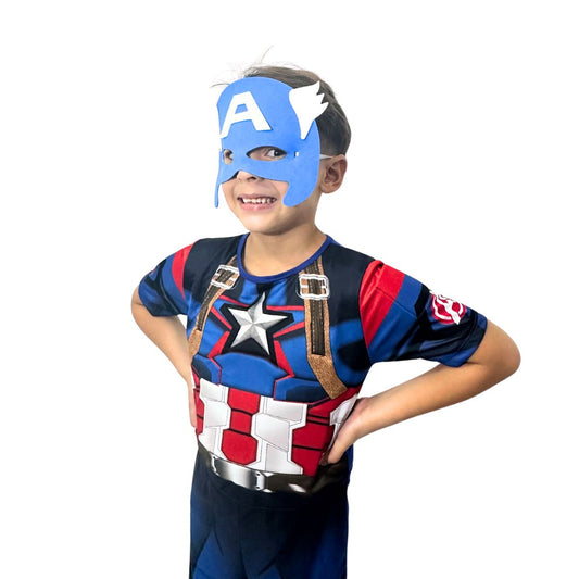 Disfraz infantil azul. Incluye máscara de EVA.