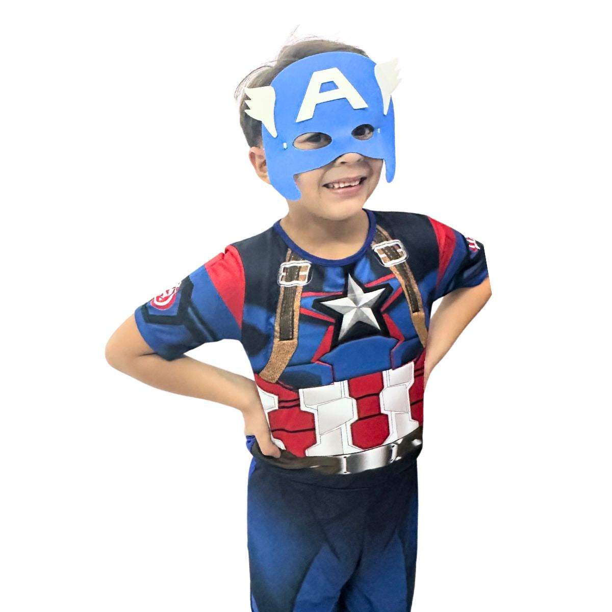 Disfraz infantil azul. Incluye máscara de EVA.