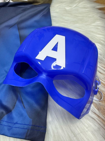 Disfraz infantil azul. Incluye máscara de EVA.