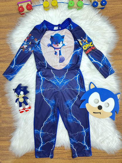 Disfraz infantil azul. Incluye máscara de EVA.
