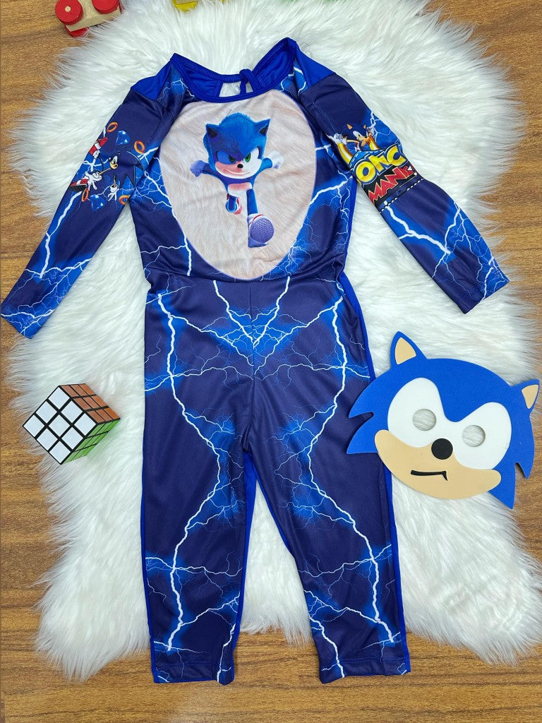 Disfraz infantil azul. Incluye máscara de EVA.