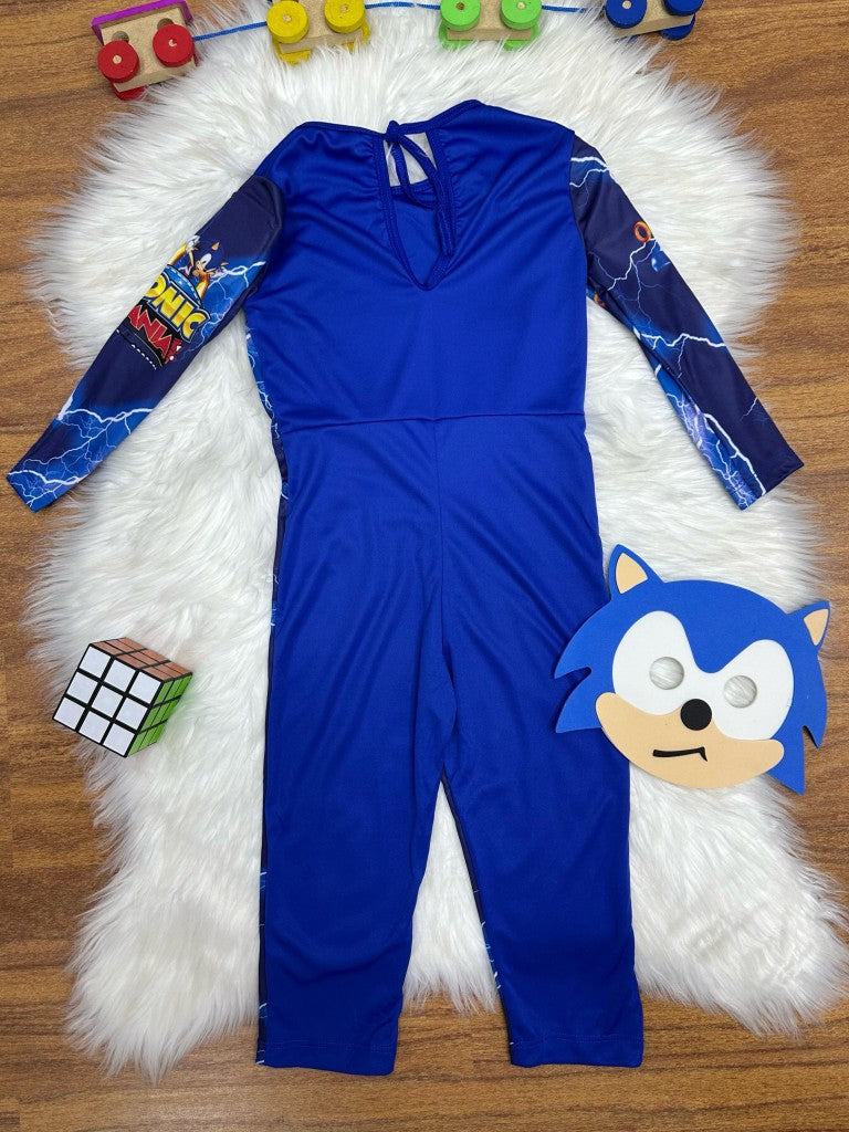 Disfraz infantil azul. Incluye máscara de EVA.