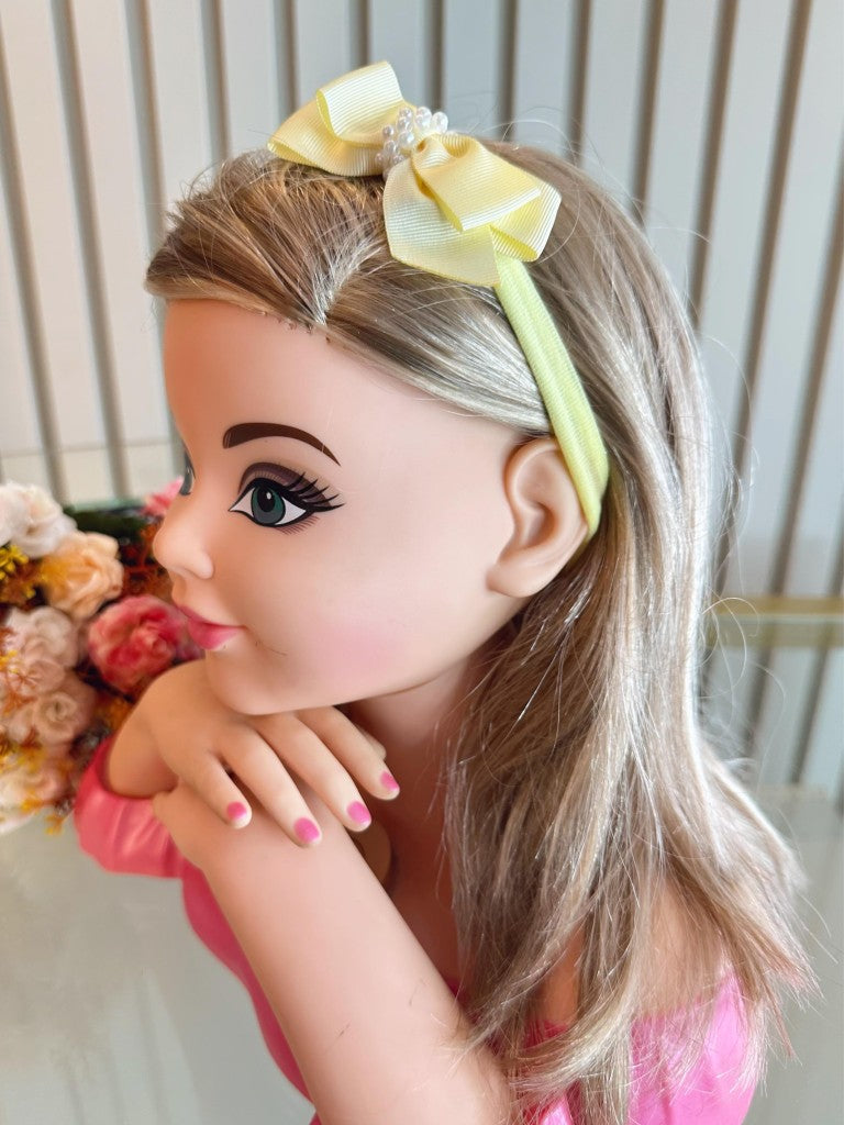 Diadema para bebé con lindas perlas en varios colores 