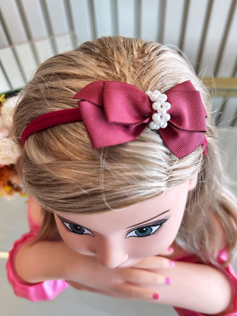Diadema para bebé con lindas perlas en varios colores 