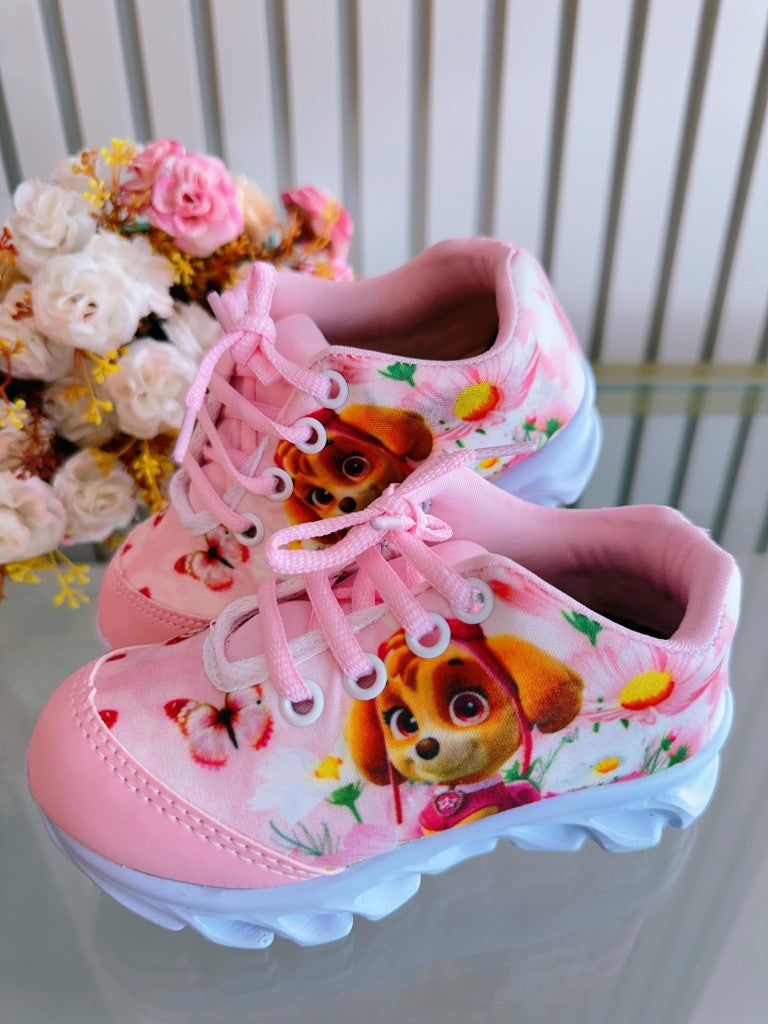 Zapatillas deportivas rosas Sky Paw Patrol para niña con luces LED