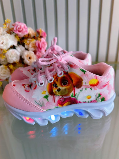 Zapatillas deportivas rosas Sky Paw Patrol para niña con luces LED