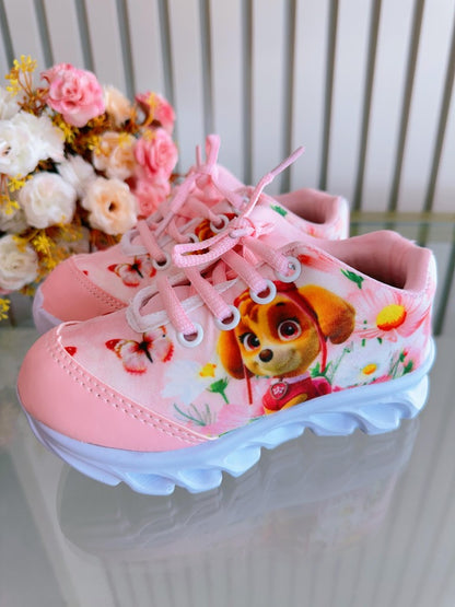 Zapatillas deportivas rosas Sky Paw Patrol para niña con luces LED
