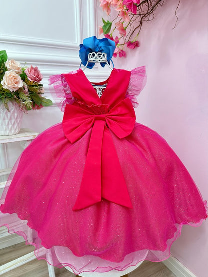Vestido de fiesta rosa con purpurina de Lilo y Stitch