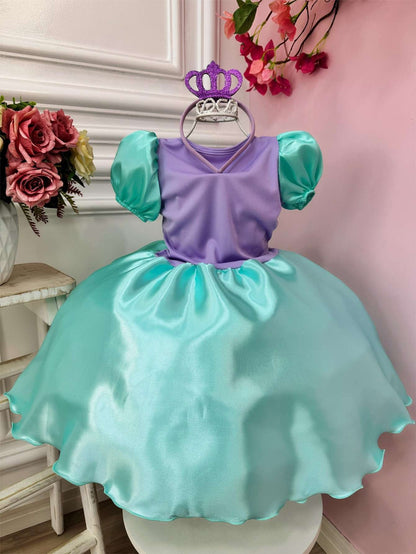 Disfraz infantil de sirena Ariel. Incluye tiara de lujo.