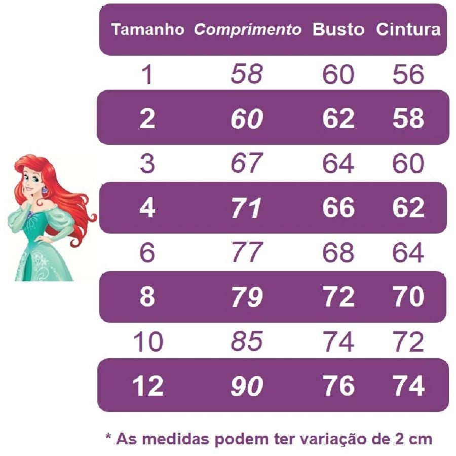 Disfraz infantil de sirena Ariel. Incluye tiara de lujo.