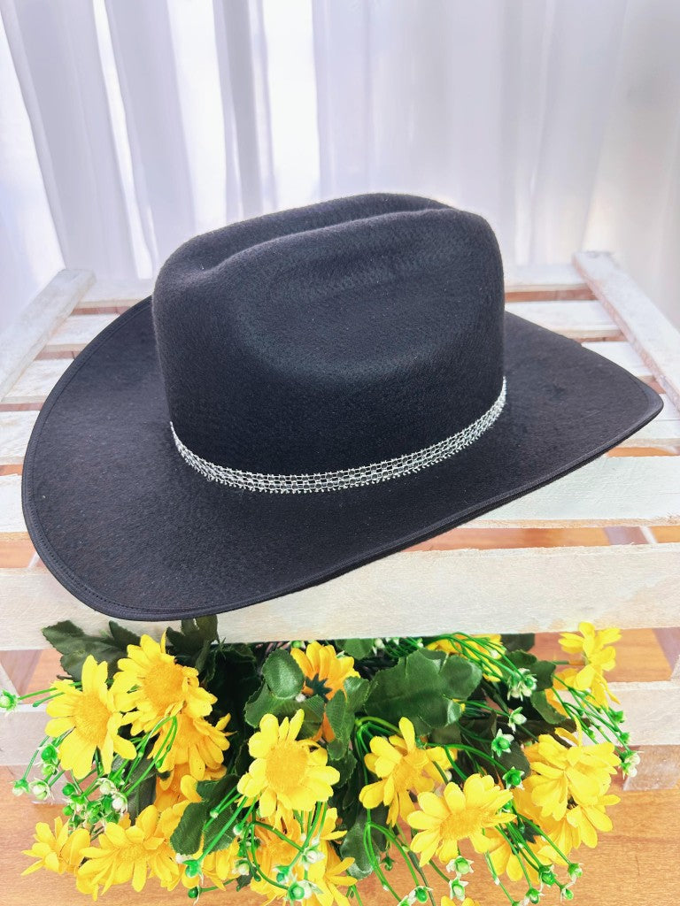 Sombrero de vaquero para niños rosa, rojo o negro