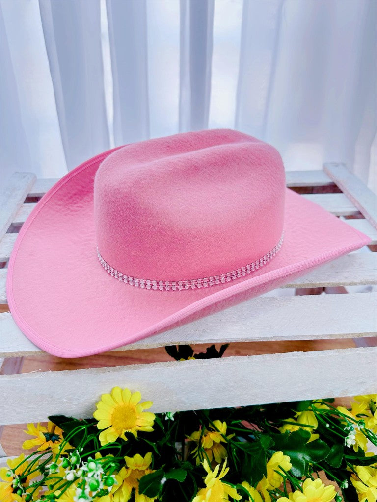 Sombrero de vaquero para niños rosa, rojo o negro
