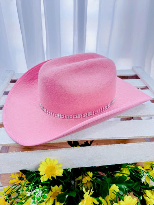Sombrero de vaquero para niños rosa, rojo o negro